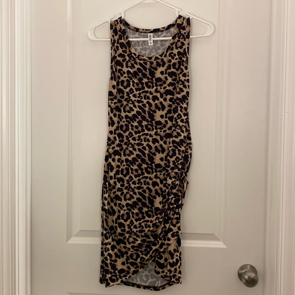 Stretchy Leopard Print Dress